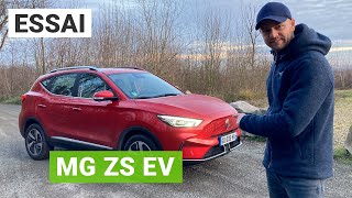 Essai MG ZS EV 2022  le SUV à prix canon prend du galon [upl. by Akirdnwahs]