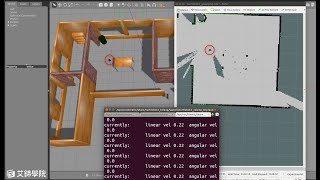 建立2D地圖的過程：2D online gmapping SLAM【艾鍗學院  ROS機器人系統開發實戰】 [upl. by Jule781]