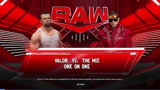 WWE 2K24  Valor vs The Miz [upl. by Dlareme982]