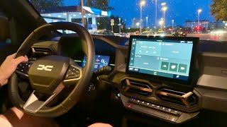 New DACIA DUSTER 2024  NIGHT DRIVE in the city TCe 130 HP 4X4 [upl. by Madanhoj]