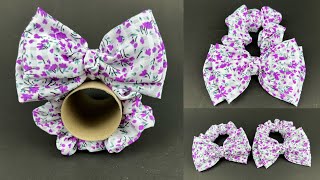 Bow Scrunchies✅✅ Scrunchies Sewing Tutorial [upl. by Summers406]