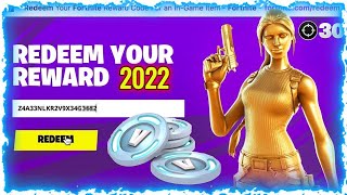 REDEEM CODE THE FREE SKIN AND VBUCKS CODES in Fortnite New Free Reward Code Chapter 3 [upl. by Esinert609]