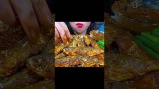 ASMR FISH CURRY GREEN BEANS BASMATI RICE EATING SOUNDS [upl. by Olegnaleahcim975]