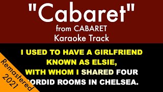 quotCabaretquot from Cabaret  Karaoke Track with Lyrics on Screen [upl. by Olraced]