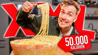 Ein Tag XXL Kochen 🤯🍝 50000 Kalorien [upl. by Gredel]