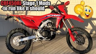 CRF450L Stage 1 Build [upl. by Areik]