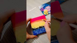 Calm sunset painting ✨🌅 for beginners artshorts [upl. by Anuahsat]