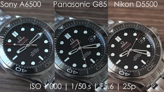 Sony A6500 vs Panasonic G85 vs Nikon D5500  D5600  1080p Video Quality Comparison [upl. by Georgianna]