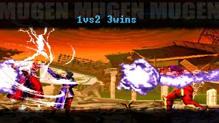 Orochi Reichel vs N Gees N Krauser  MUGEN 1vs2 [upl. by Shulem]