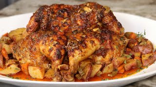 Roasted Garlic Butter Baked Chicken  How To Baked a Whole chicken in oven For Thanksgiving [upl. by Eul]