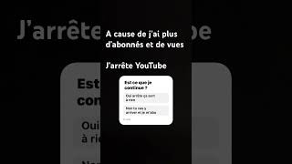 J’arrête YouTube…ou pas … [upl. by Aicad]