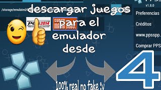 Como descargar juegos en el emulador ppsspp android [upl. by Occer688]