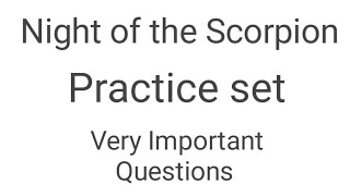 Night of the scorpion by Nissim Ezekiel  questions amp answers [upl. by Harden206]