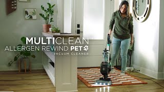 MultiClean™ Allergen Pet Rewind Upright Vacuum Feature Overview [upl. by Siuqramed]