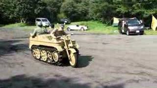 Running WW2 German Kettenkrad Halftrack Motorcyle [upl. by Nissa]