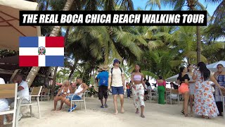 The Real Boca Chica Beach Walking Tour 🇩🇴 [upl. by Emmerich]