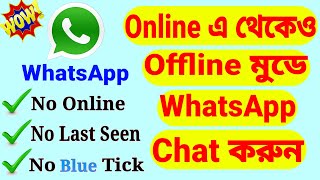 How To WhatsApp Chat In Offline Mode From Online  WhatsApp Tricks Bangla [upl. by Ahsatin]