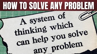 4 Steps To Solve Any Problem [upl. by Conny]