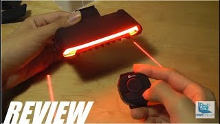 REVIEW Meilan X5 Smart Bike Light Laser  LED Turn Signals [upl. by Aissyla]