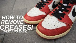 How To Remove Creases From Jordans Air Force 1s ect Fast Simple Method amp IT WORKS [upl. by Gerge924]