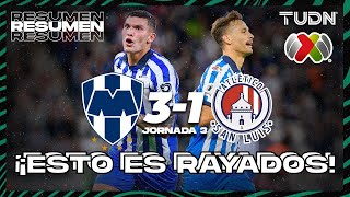 HIGHLIGHTS  Monterrey 31 Atlético San Luis  Liga Mx  CL2024 J3  TUDN [upl. by Illek]