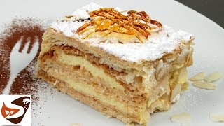 Millefoglie con crema – Torta semplice e golosa – Dolci facili [upl. by Goldshlag387]