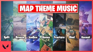 NEW VALORANT MAP Theme Audio 🎵 Fracture Ascent Bind Breeze amp More [upl. by Hairu]