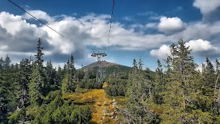 Mit der SEILBAHN Auffahrt zur SCHNEEKOPPERIESENGEBIRGE  Böhmen 2022  Tschechien Tour [upl. by Schecter313]