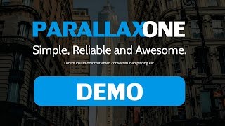 Parallax One Theme Demo And Customization Setup [upl. by Aicitel]