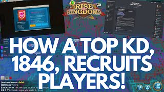 Rise of Kingdoms  How 1846 A Top Kingdom Handles Recruitment Take Notes [upl. by Edrahs]