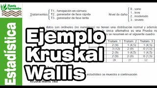 💥EJEMPLO de PRUEBA no parametrica de KRUSKAL WALLIS 👩‍🔬👨🏻‍🔬 [upl. by Roter]