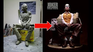 Sculpting quot JOKER 2019 quot My process of sculpting molding casting and painting [upl. by Eelyahs787]