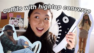 styling outfits with platform hightop converse [upl. by Ynohtn714]