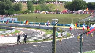 5 minutes  Formula 1 2012 Hungaroring from Grandstand Silver 6 [upl. by Ahsilyt]