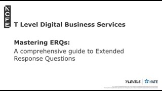 T level DBS Mastering ERQs A comprehensive guide to Extended Response Questions [upl. by Teddman]