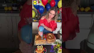 Lidl torta k 20 narodeninám 🎂  Veronika Bušová  Kuchyňa Lidla [upl. by Hekking]