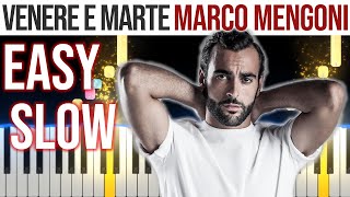 Venere e Marte  Takagi amp Ketra · Marco Mengoni · Frah Quintale  EASY SLOW Piano Tutorial 🎹  4K🤙 [upl. by Saire]