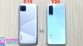 Realme C15 vs Vivo Y20 SpeedTest and Camera Comparison [upl. by Sirap652]