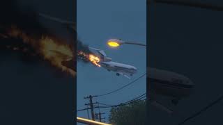 Boeing 727 plane engine catches fire forced to land on a city highway [upl. by Kass]