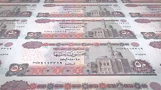 Fifty Egyptian Pound Of Egypt Rolling Cash Money shekel usd dollar currencynews [upl. by Meryl]