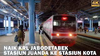 Night at KRL Commuterline Jabodetabek❗from Stasiun Juanda to Kota Tua Beos Station  JAKARTA 4K [upl. by Sundberg]