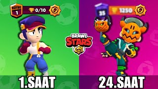 24 SAAT BOYUNCA FANG OYNADIM KAÇ KUPA KASTIM Brawl Stars [upl. by Naneek]