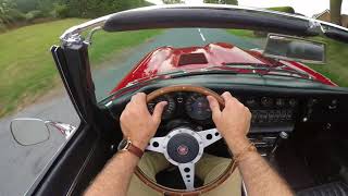 1969 Jaguar EType 42 Roadster  POV TEST DRIVE [upl. by Assenab]