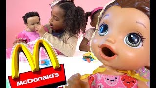 Pretend Play Food Baby Doll McDonalds Playdoh [upl. by Asiela]