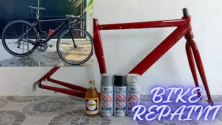 DIY REPAINT ROADBIKE FRAMESET [upl. by Ahsym]