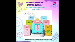 Brinquedo Educativo Infantil Cardkids 224 Palavras Português infantil ingles português [upl. by Bois]