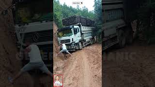 In this case you need to be a capable driver to get the trucks out shortsfeed excavetor truck [upl. by Tybald]