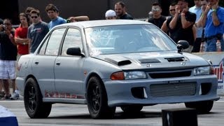 9 second 4g63 awd Mirage drag race Road to the 2012 DSM Shootout Compilation [upl. by Cas725]