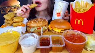 ASMR MCDONALDS MUKBANG  EATING CHEESEBURGER  NUGGETS  FRIES shorts [upl. by Clorinda]