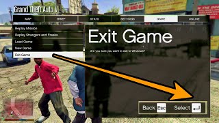 GTA 5 quit game  GTA 5 exit game  how to quit GTA 5 in pc  GTA 5 how to quit game [upl. by Tennos]